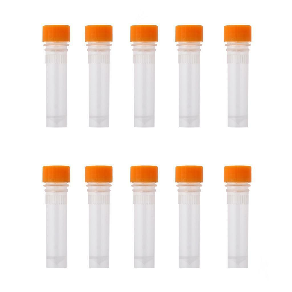 25PCS Chemistry Test Vials 1.5ml Micro Cryotube Centrifuge Tubes Caps Plastic