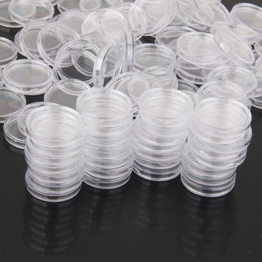 100pcs Coins Storage Capsules Holder Protector Box Storage Boxes 40.6mm