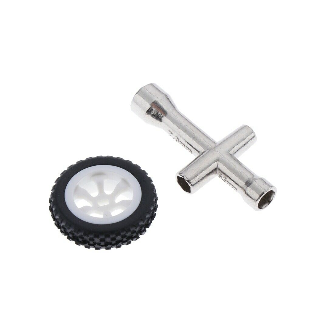 4 Sets 1:28 RC Rock Crawler Rubber Tires & Plastic Wheel Rim For Wltoys K989