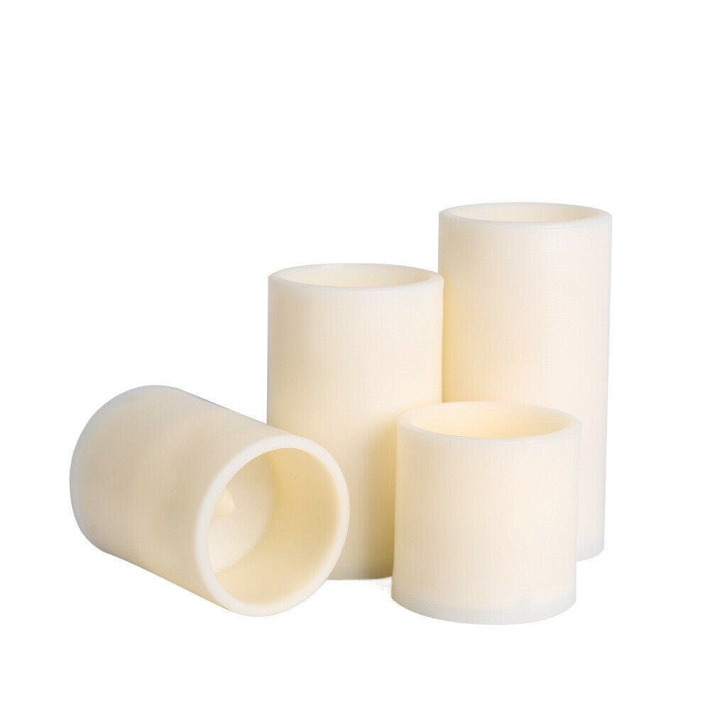 4x Flameless LED Tealight Votive Candle Pillar Candle for Wedding Decoration