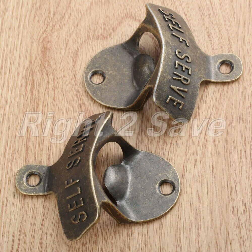 Zinc Alloy Bottle Opener Wall Mounted Beer Soda Corkscrews Tool Bar Party Club