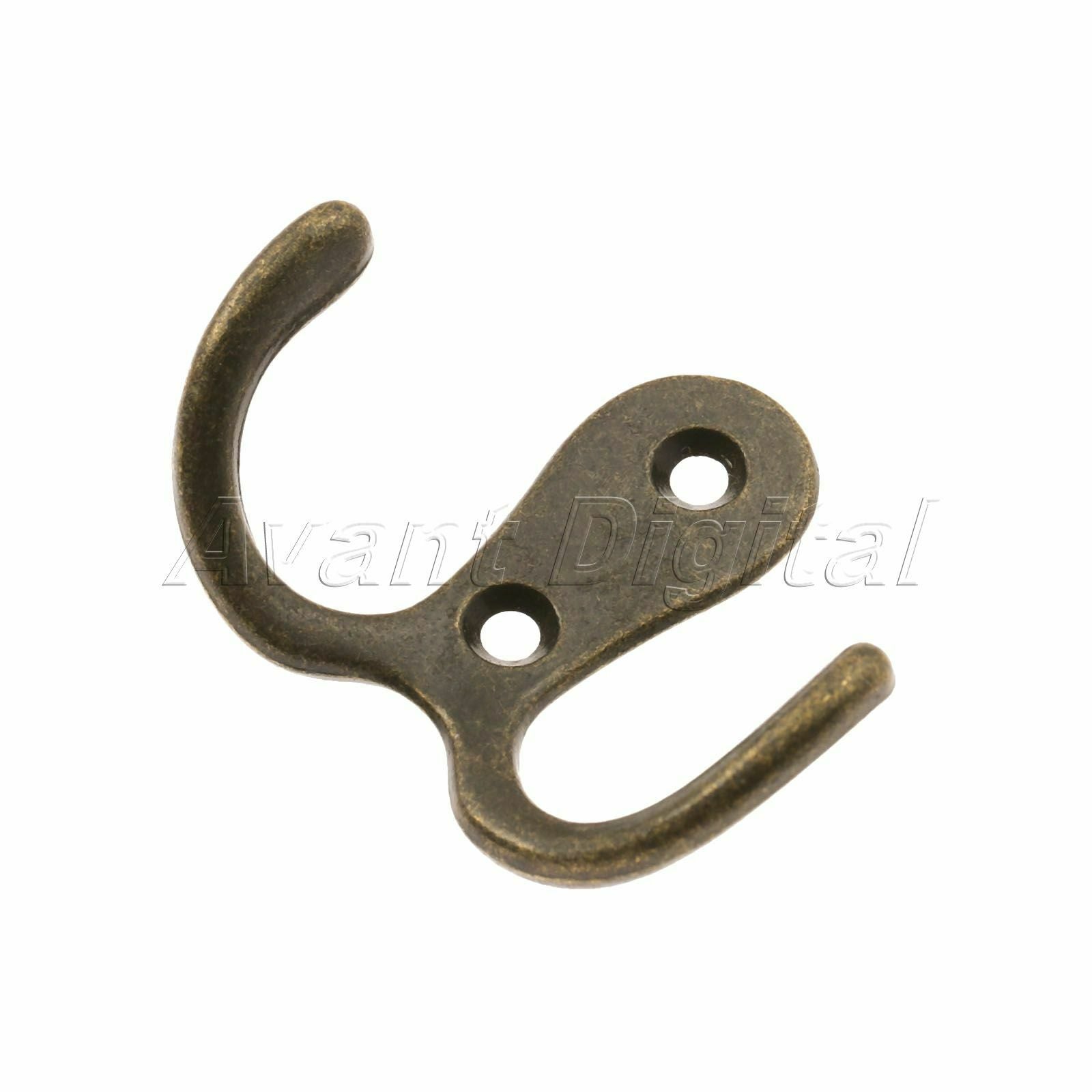 2pcs Cloth Coat Hat Towel Twin Hooks Kitchen Bathroom Door Wall Hanger Holder