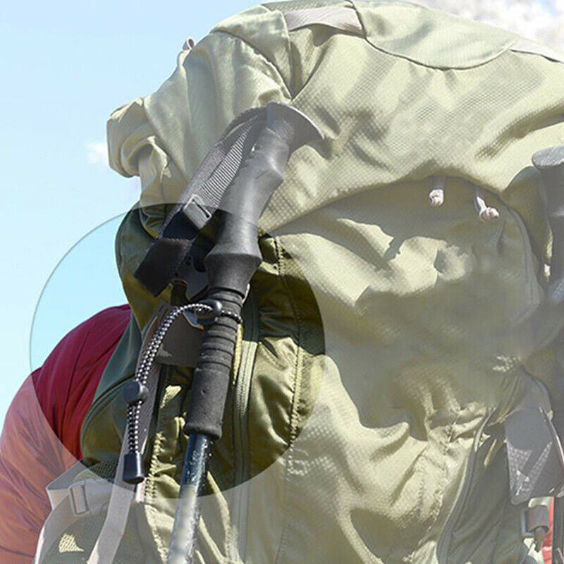 2Pcs Backpack Climbing Stick Holder Hanging Pole Buckle Fixing Elastic Ro.l8