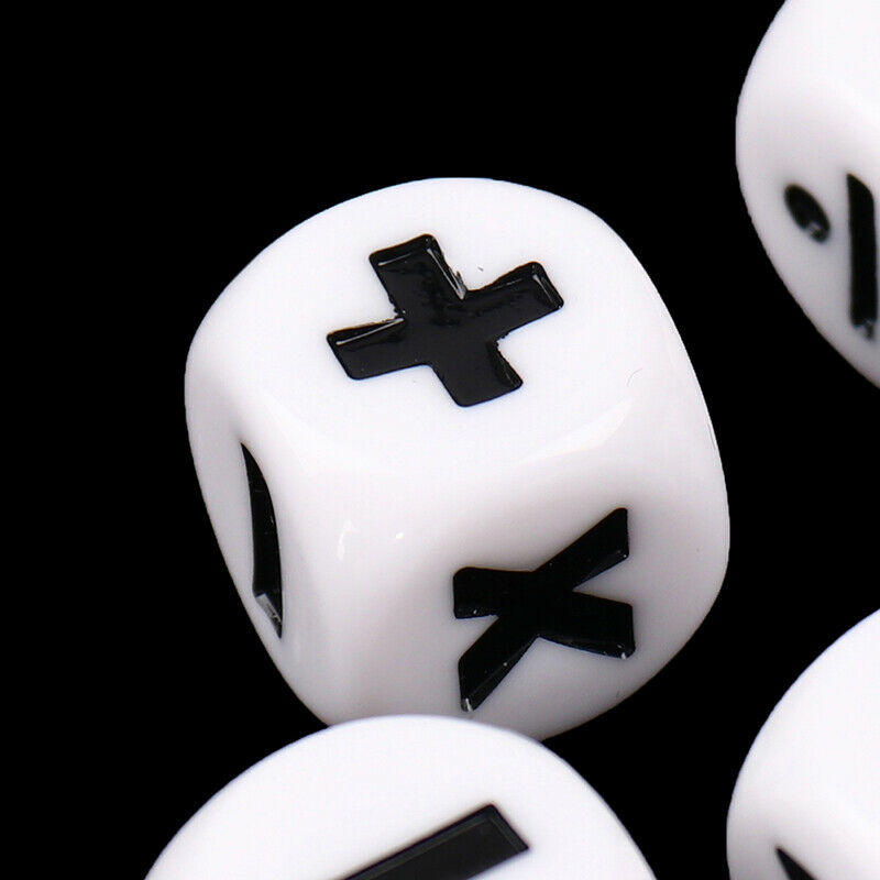 6pcs Addition Subtraction Multiplication Division Symbol Dice Operation P.l8