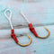 2 Pieces Jigging Assist Hooks Assist Fishing Hooks with White PE Line 070