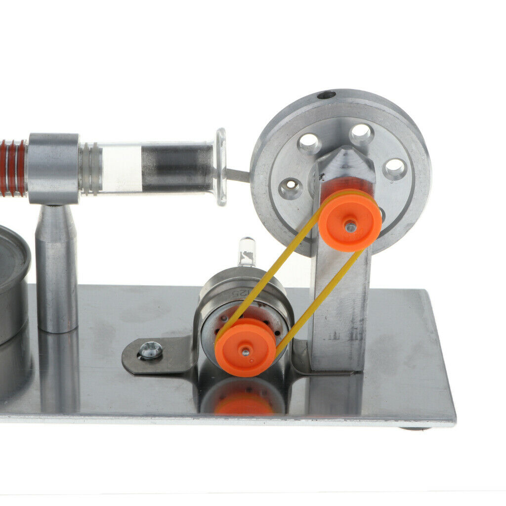 Prettyia   Hot   Air   Stirling   Engine   w /  LED   Flywheel   Electricity