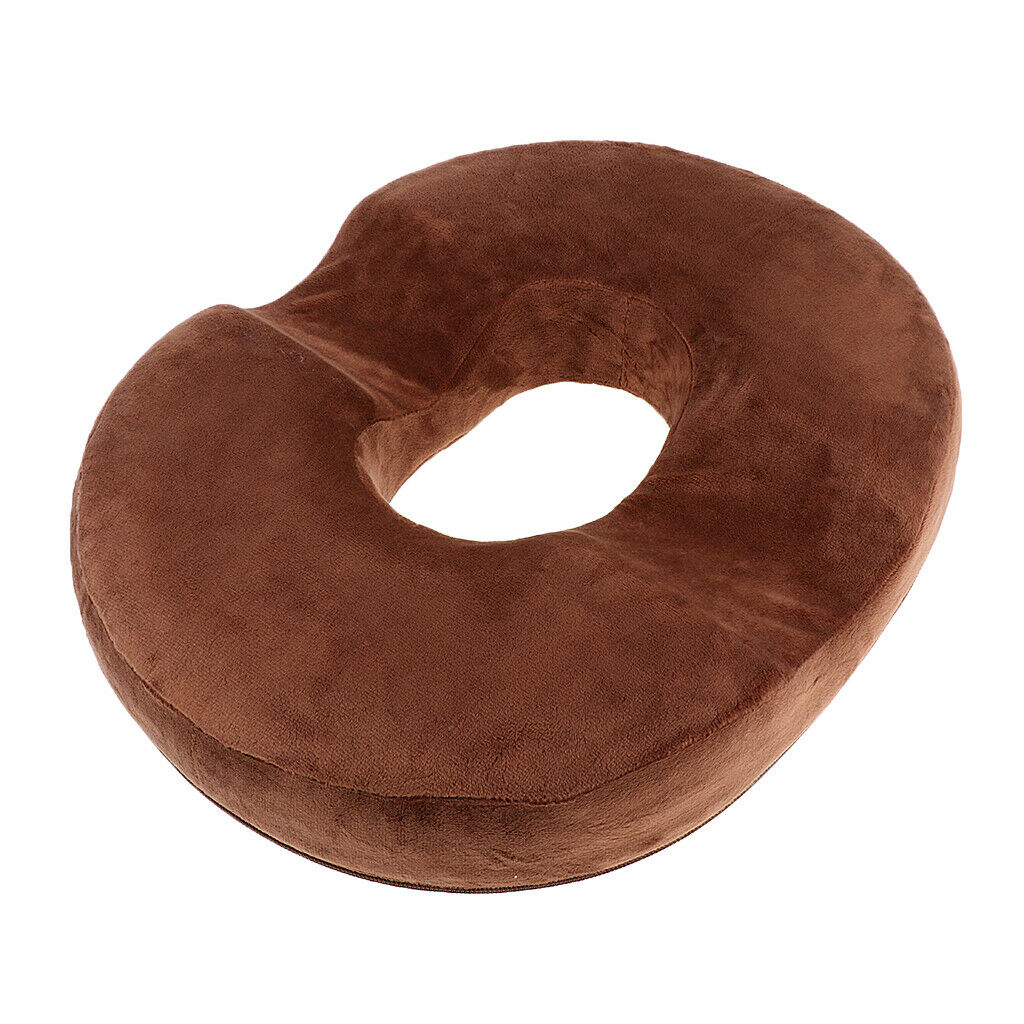 2 Pcs Donut Seat Cushion Pillow Memory Foam Orthopedic Tailbone Pain Relief