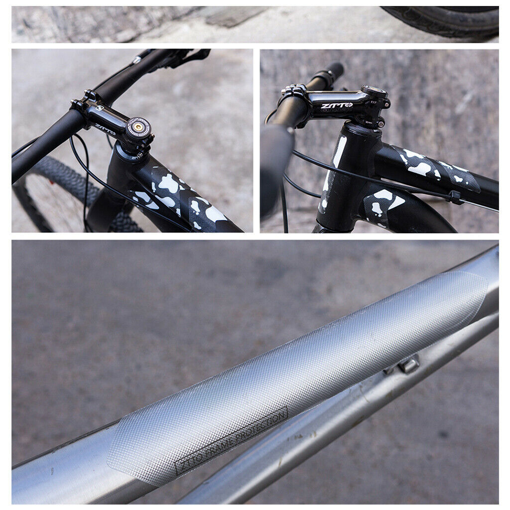 Bicycle Frame Protector Stickers Scratch Resistant Paster with Spot Pattern