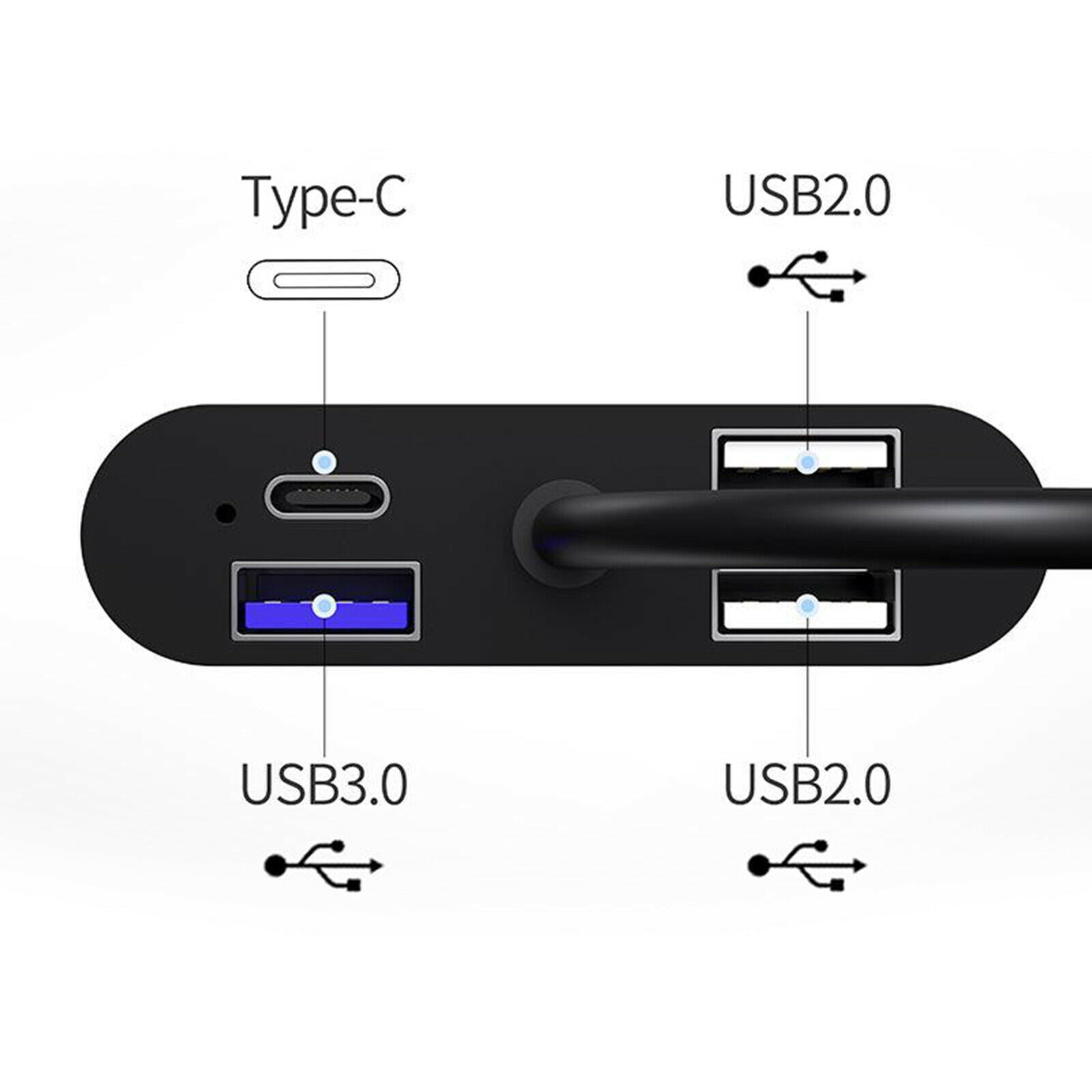 USB C Hub Adapter - 8 in 1 Portable Dongle with 4K   Output, USB 3.0 Ports,