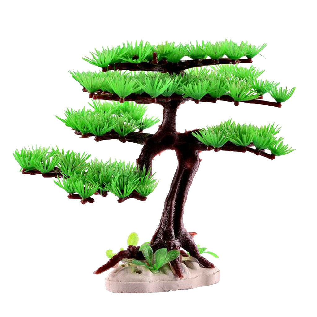Aquarium Fish Tank Landscaping Simulation Plant Plain pine with Base