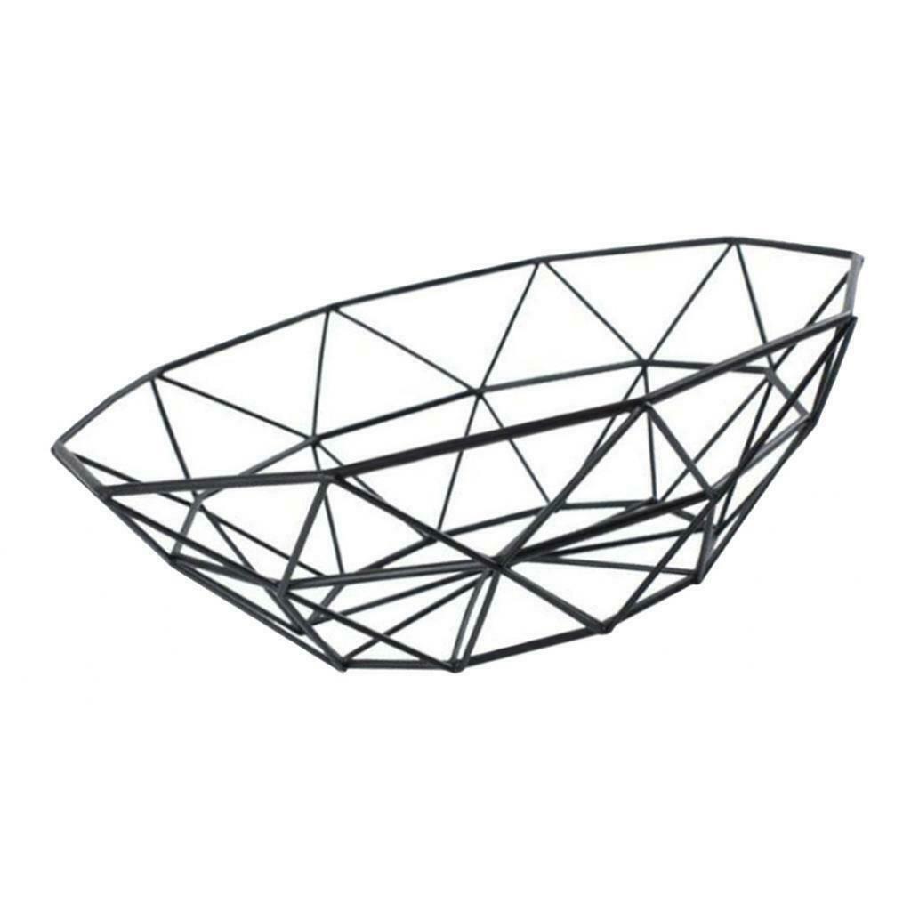 Metal Countertop Fruit Basket Bowl Decorative Table Centerpiece Holder Stand