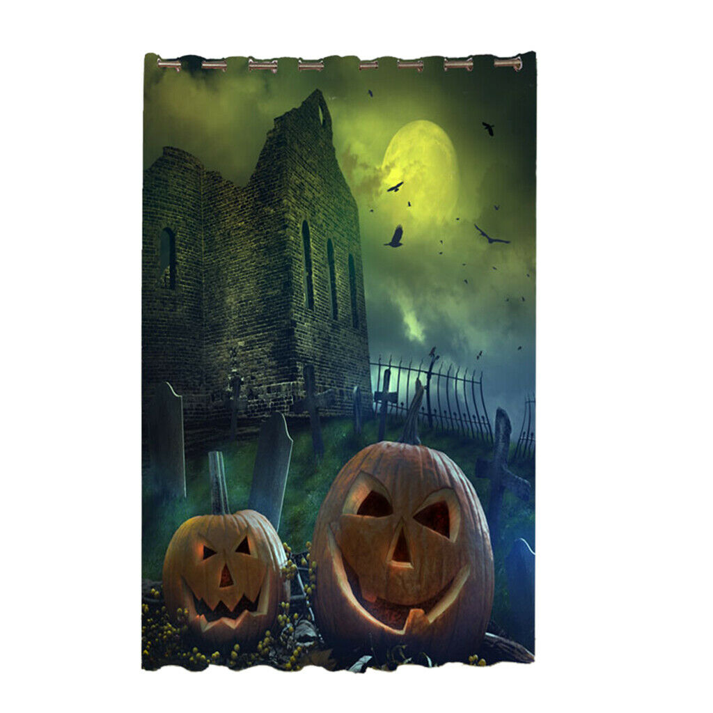 Waterproof Halloween Window Curtain Bathroom Shower Curtain  2#200x200cm