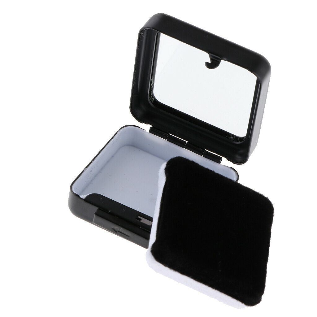 Metal Jewelry Gift Box Loose Diamond Box Jewelry Organizer Container Black