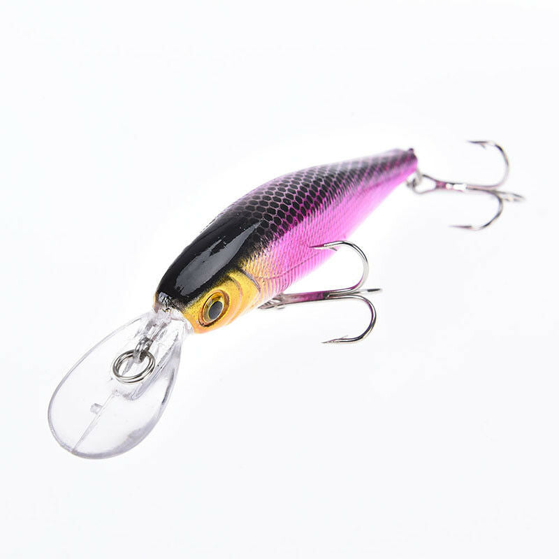 1pc 10cm/9.4g minnow hard fishing lures baits with two wobble floating hoo.l8