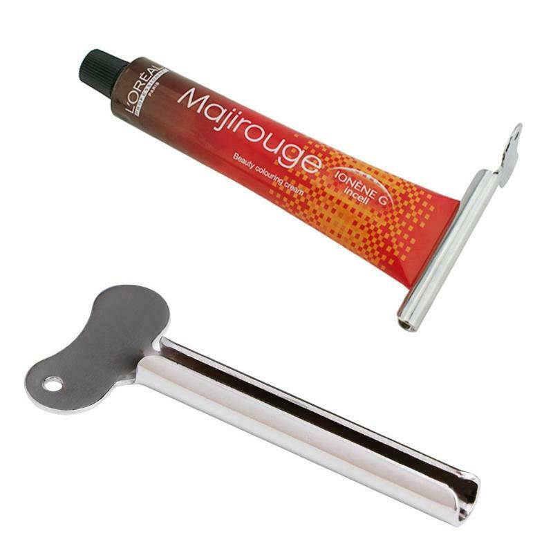 Stainless Iron Metal Tube Toothpaste Hair Color Dye Cosmetic Oil Paint Squeezer