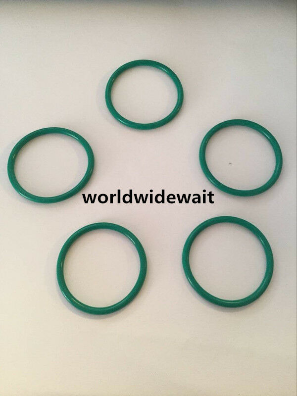 5pcs 72mm OD 3.5mm Thick Flexible Green Fluorine Rubber O Ring Seal Gasket