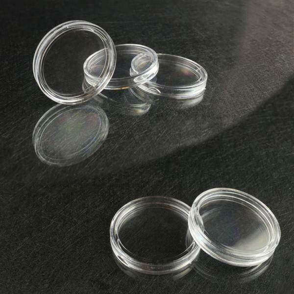 100pc Coin Capsules Round Plastic Coin Holder Case for Coin Collection Supplies,
