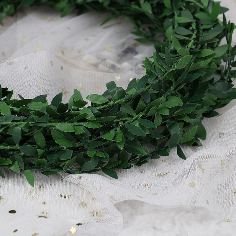 7.5M Artificial Green Leaves Garland Silk Ivy Vines Rattan Xmas Wedding D.l8