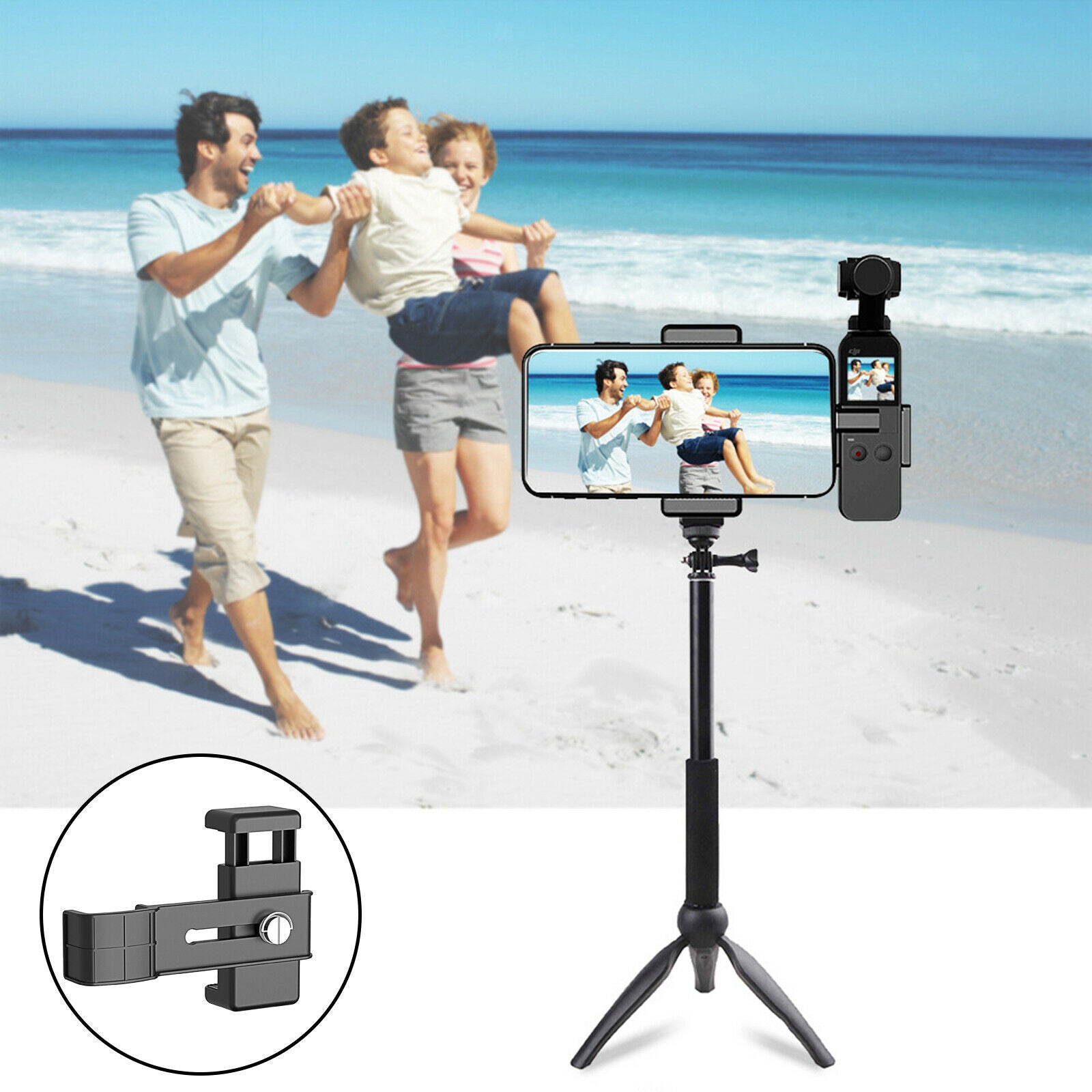 Adjustable Fixing Clamp Holder Gimbal Camera Accessory for DJI OSMO Pocket