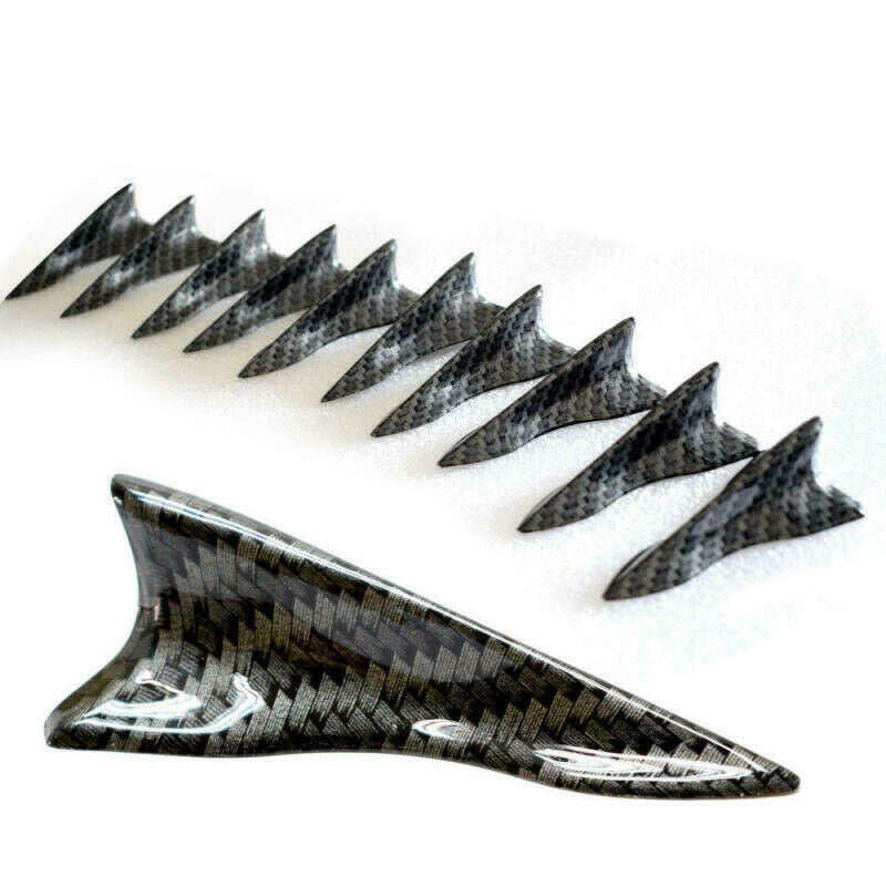 10pcs Universal Car Shark Fin Diffuser Vortex Generator Wing Roof Spoiler Bumper