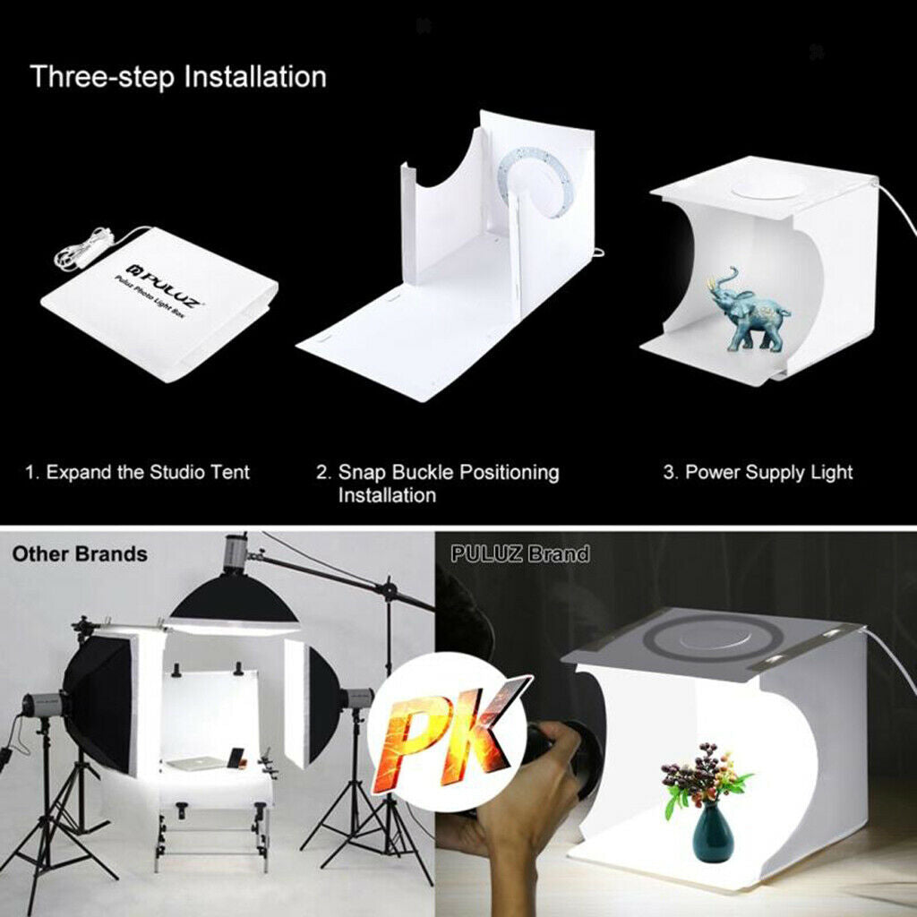 Photo studio lighting box photography LED Lightroom portable lighting set