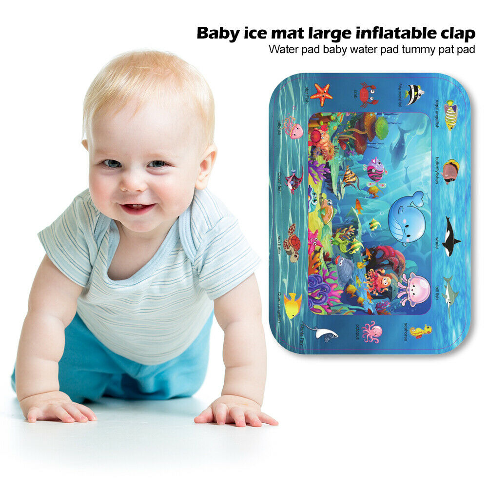 Summer Infant Ice Patted Cushion Baby Inflatable Water Mat Educational Toys @
