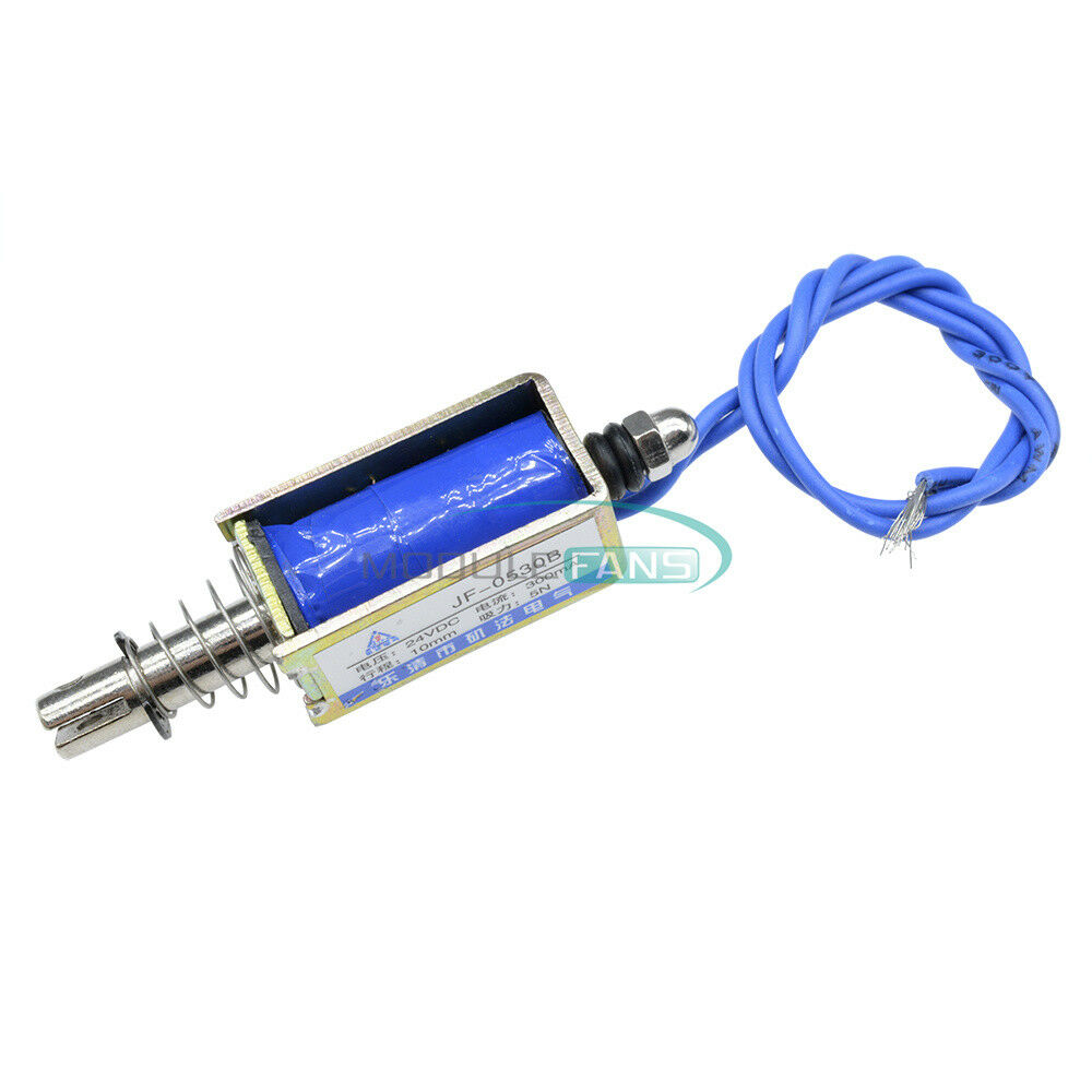 DC24V 300mA 5N/10mm Pull-Push-Type Reset-Style Solenoid Electromagnet JF-0530B