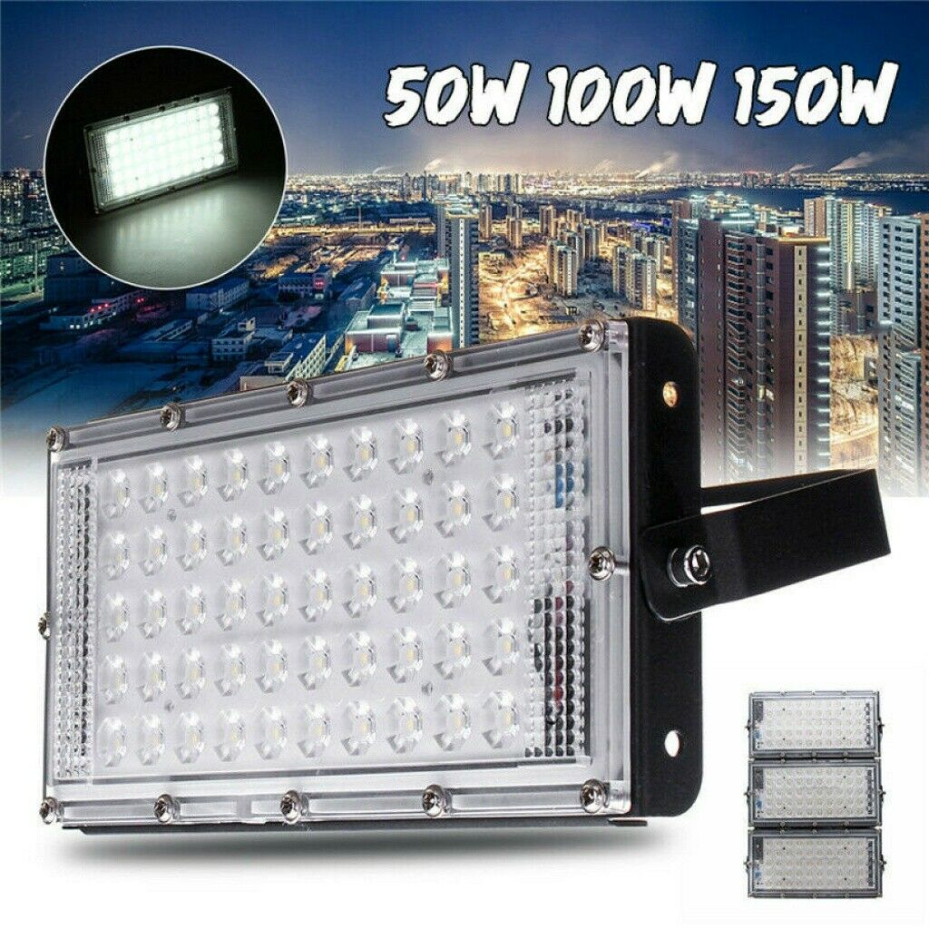 LED Flood Light 4000LM Super Bright Security Lights Waterproof 50 Watt WHITE 50W