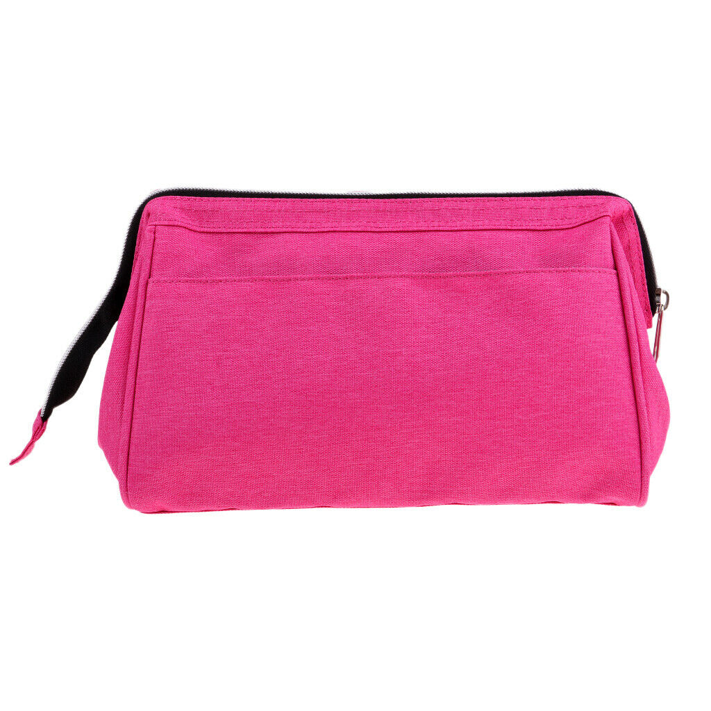 Travel Toiletry Organizer Outdoor Wash Bag Cosmetic Zipper Pouch Rose Red