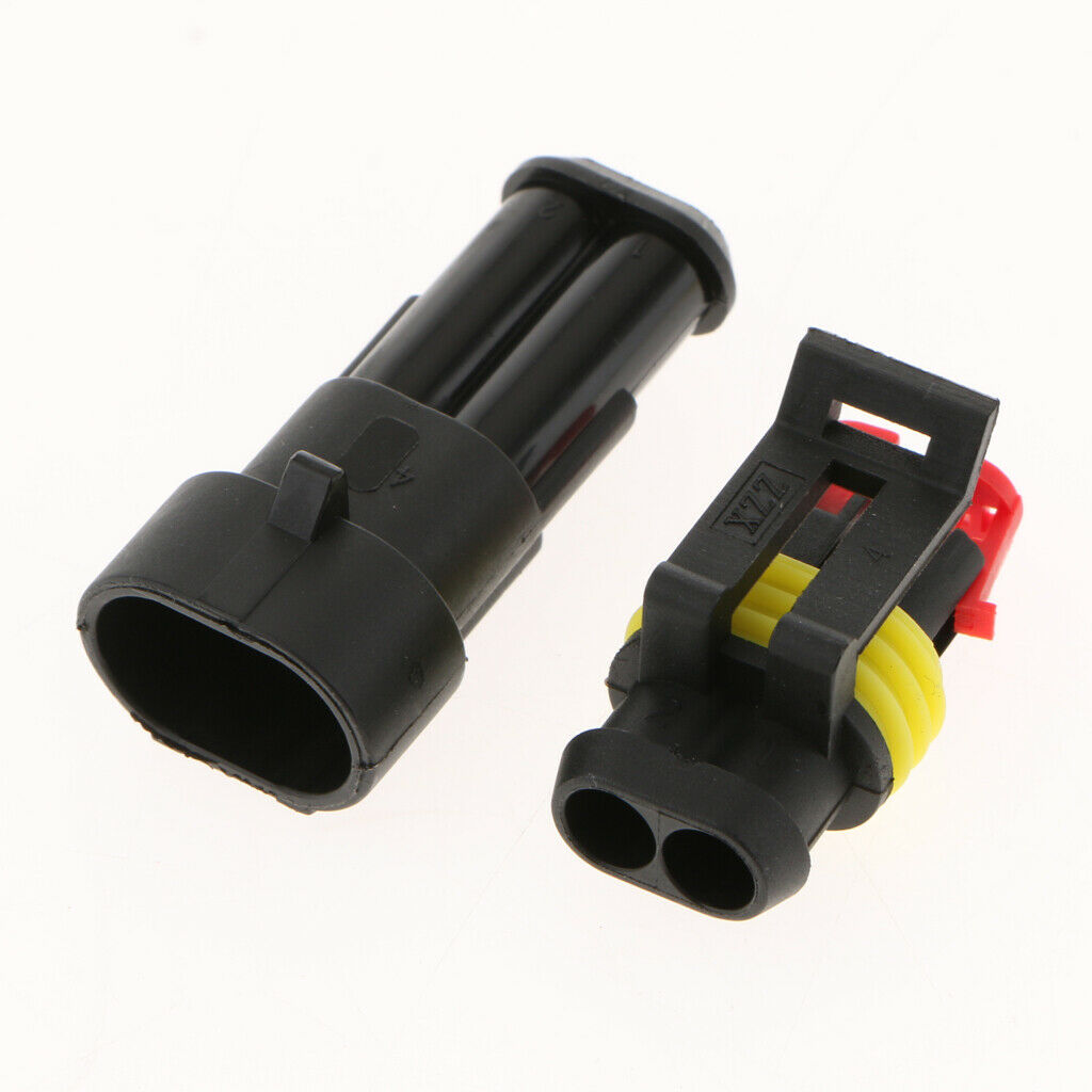 3pcs Car Auto Sealed Waterproof Electrical Wire Connector Plug 2P
