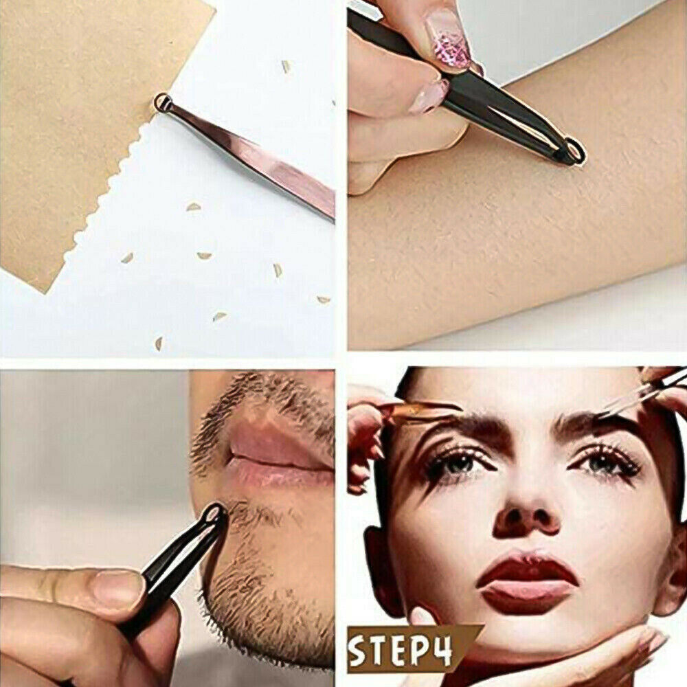 Universal Nose Hair Trimming Tweezers Stainless Steel Eyebrow Nose Hair Cut USA