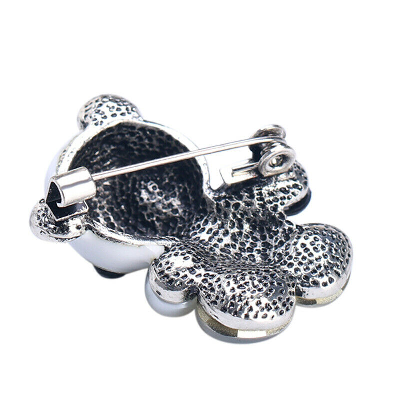 Fashion Wedding Bridal Crystal Enamel Animal Panda Corsage Banquet Brooch.l8