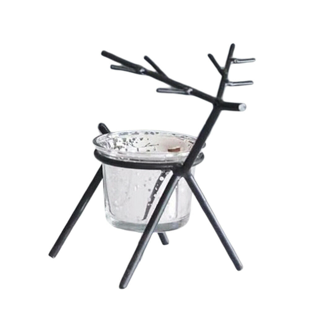Iron Craft Reindeer Holder Table Centerpieces Photo Prop Bar Ornament Black