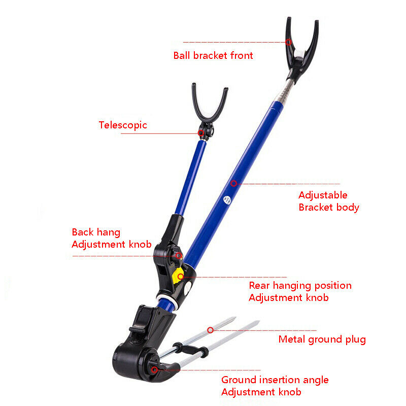 Bold and Hard Fishing Rod Holder Portable Teles Fishing Hand Rod Holder SuppU8G7