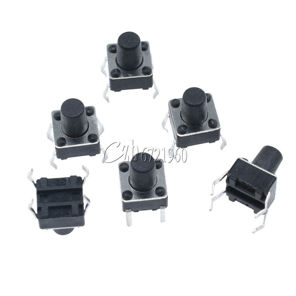 30Pcs Tactile Push Button Switch Tact Switch 6X6X8mm 4-pin DIP