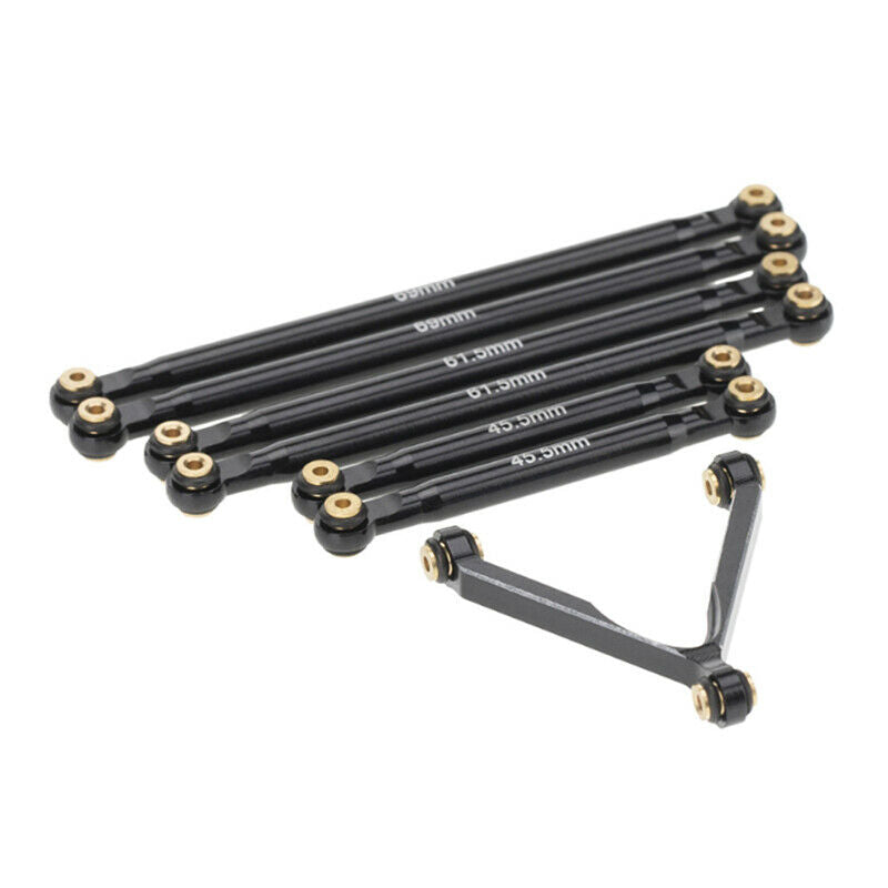 Quality Aluminum Alloy Link Set Black For Axial SCX24 90081 1:24 RC Car Part