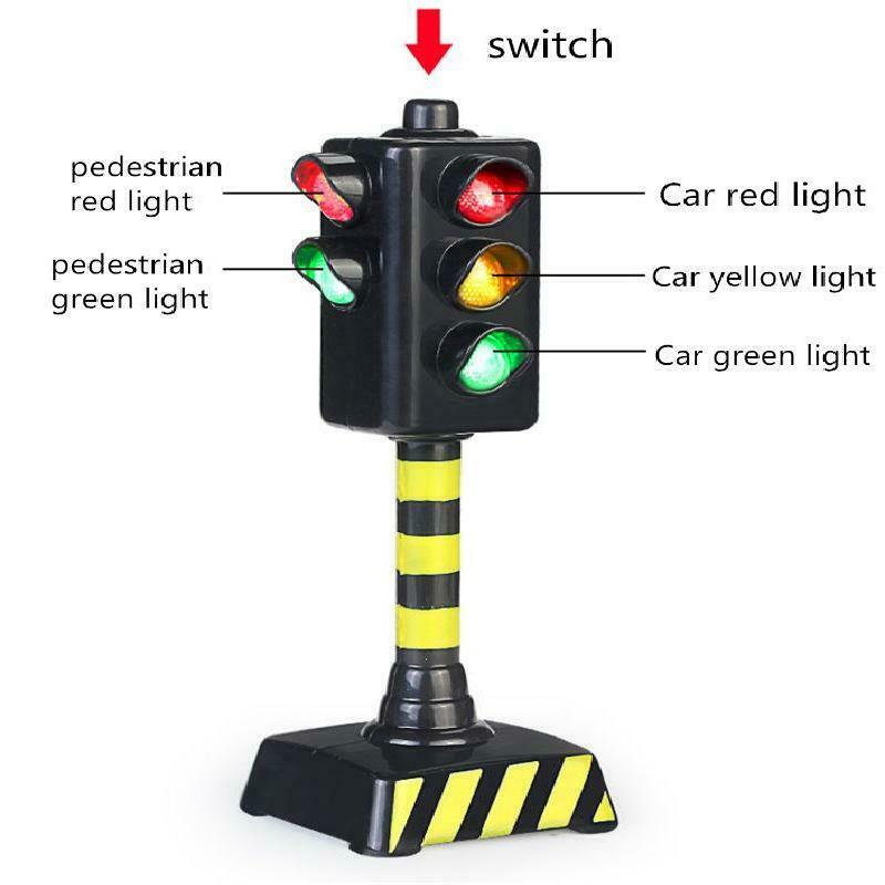 Mini Traffic Signs Road Light Block with Sound LED Children Kids Educational