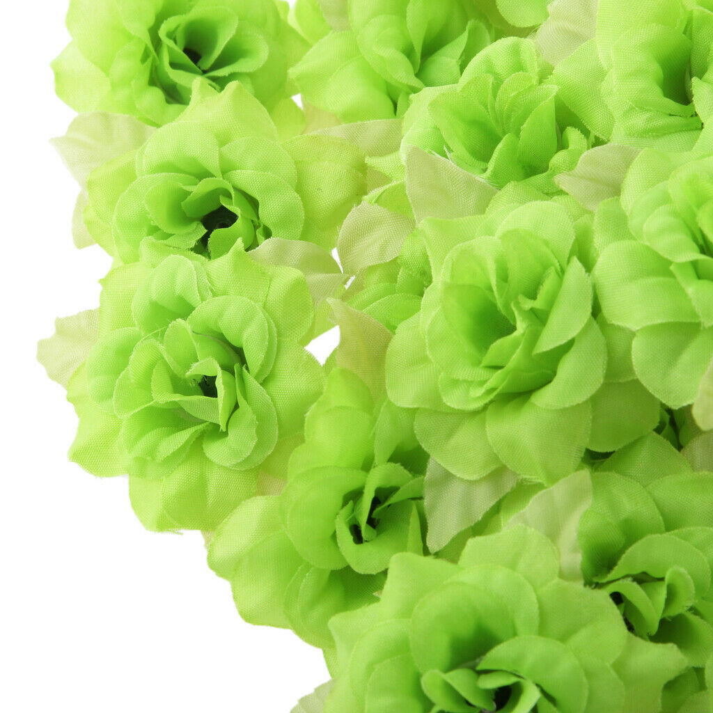 50Pcs Silk Rose Artificial Leaf Flower Head Wedding Home Party Decor Green