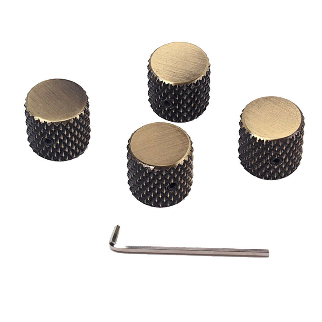 Electric Guitar Knobs for Electric Guitar Precision Bass 4 Pcs Bronze