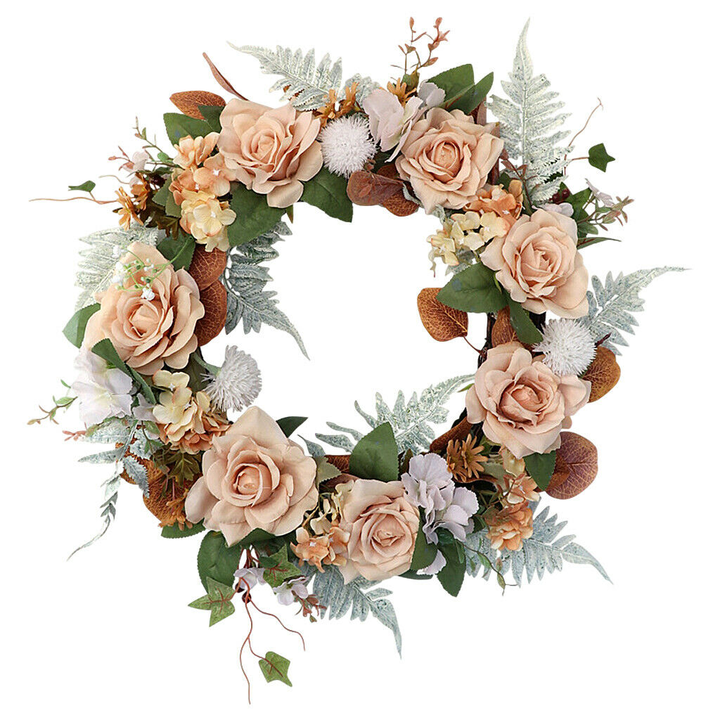 Large Flower Wreath Garland for Summer Outdoor Front Door Wall Hanging Decor