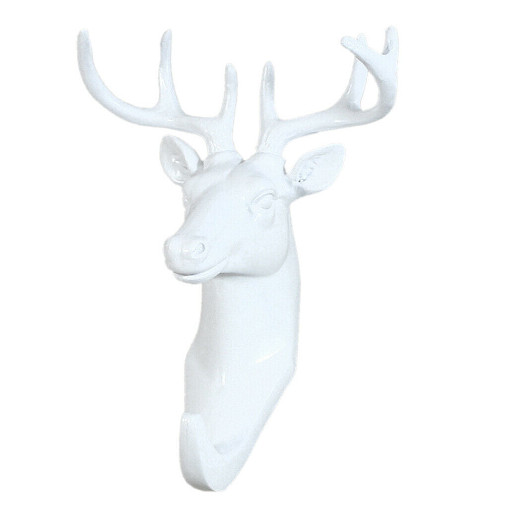 Set of 2, Elephant Deer Single Wall Hook / Hanger, Animal Hooks Heavy Duty,