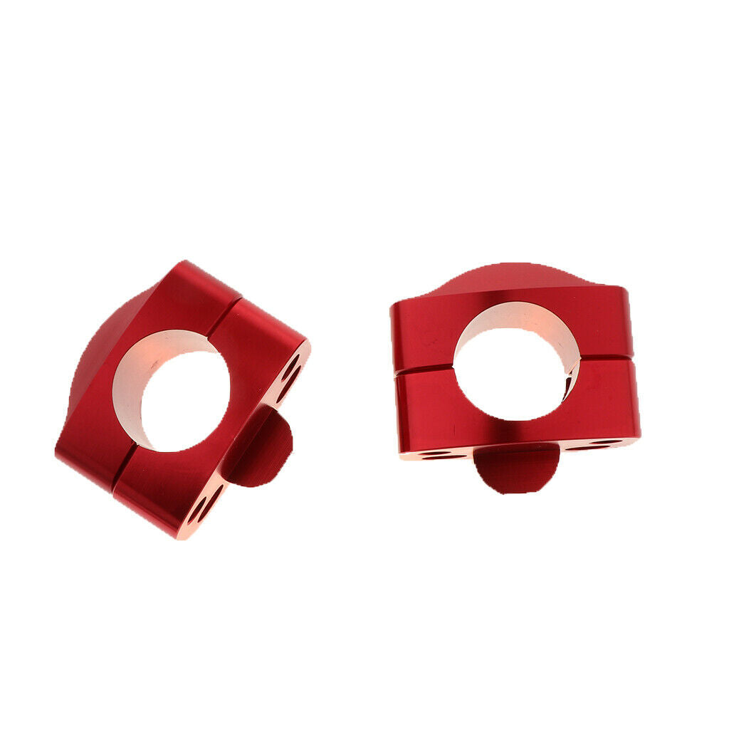 Handle Bar Clamp Adapter Risers Taper Fit for Motorcycle Red