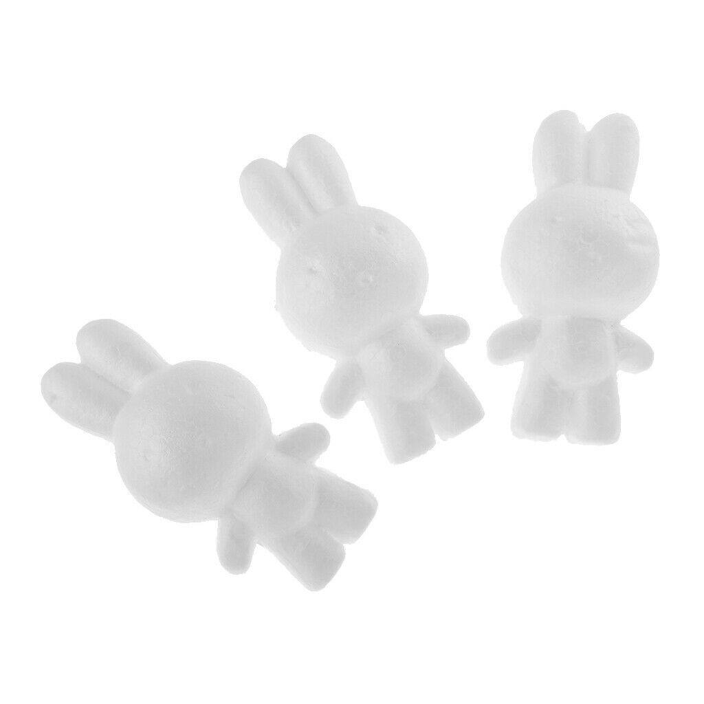 5pcs Rabbit Shaped Creative Styrofoam Foam DIY Party