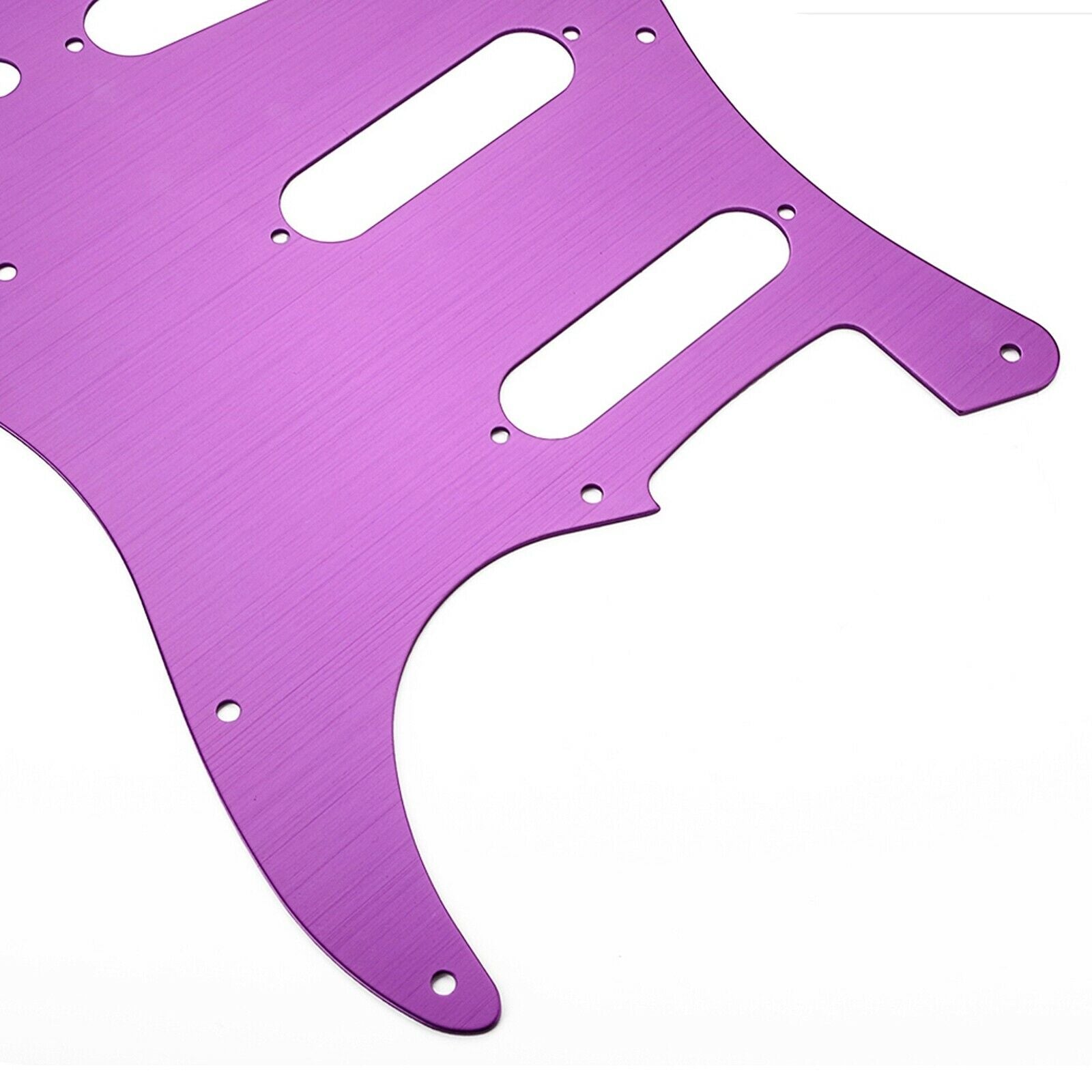 Pickguard Guitar Scratch Plate 11 Holes Aluminum Metal Purple for ST SSS