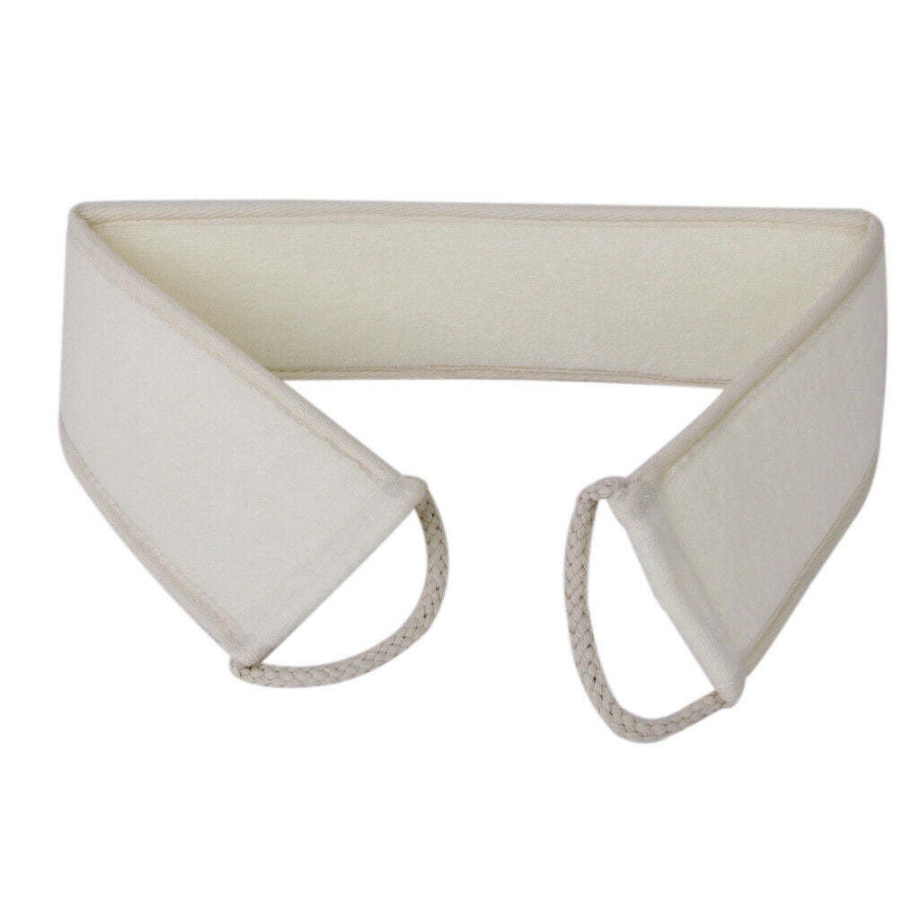 2 Pieces Terry Cloth Bath Shower Sponge Scrubber Rear Belt Towel