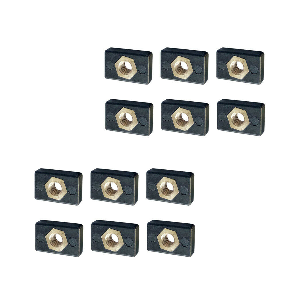 12pcs M6 Copper Nut Nutsert Nylon Hardware for Kayak Boat Mariner Trail