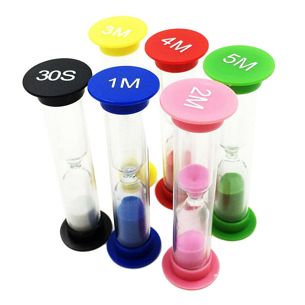 6 x toothbrush clock hourglass egg clock