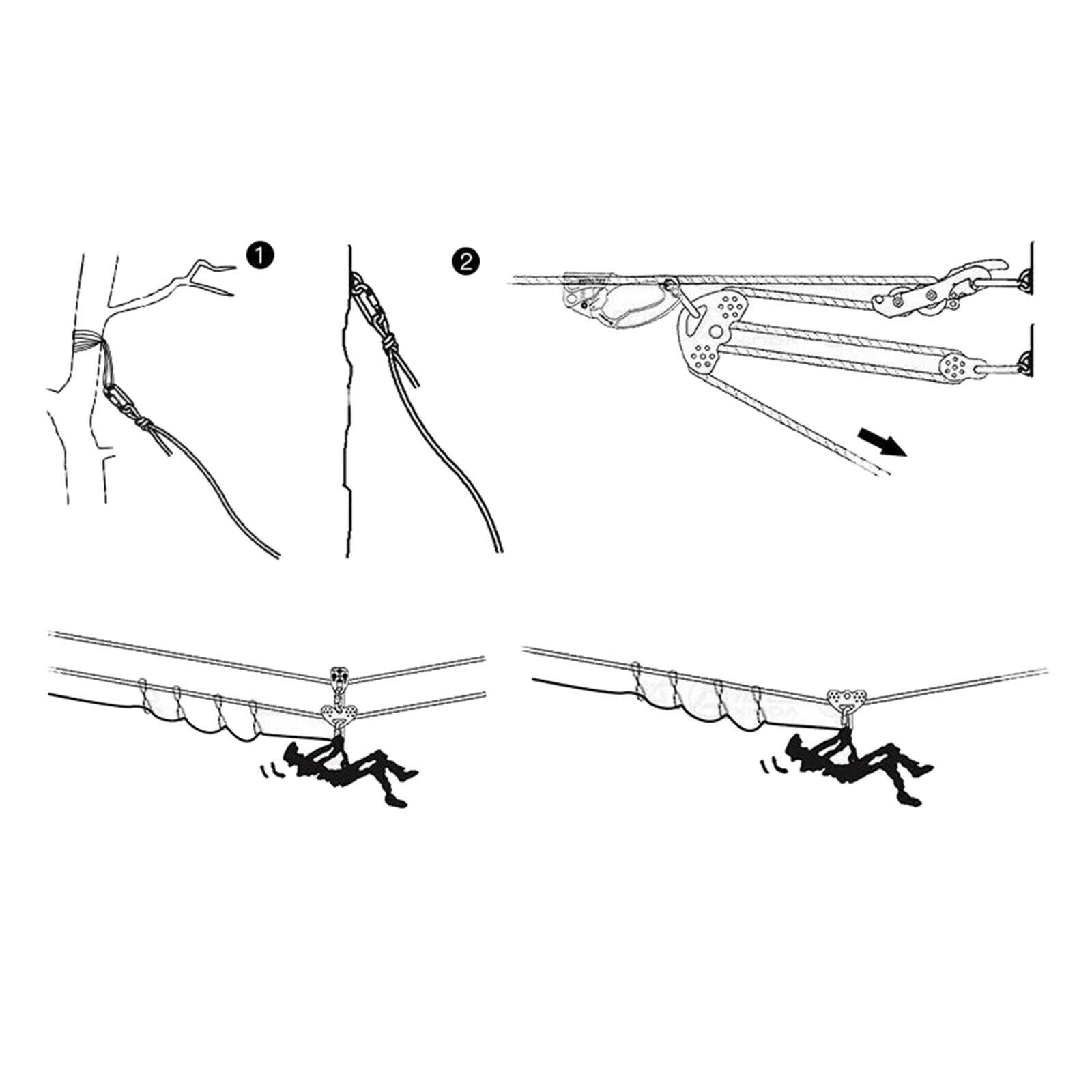 20KN 4500lbs General Purpose Mobile Micro Pulley for Rock Climbing Rigging