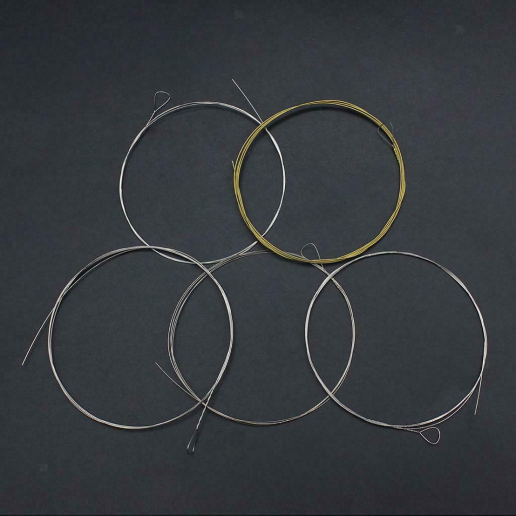 5pcs Banjo String Stainless Steel Bronze Replacement 5-String Strings BJ12