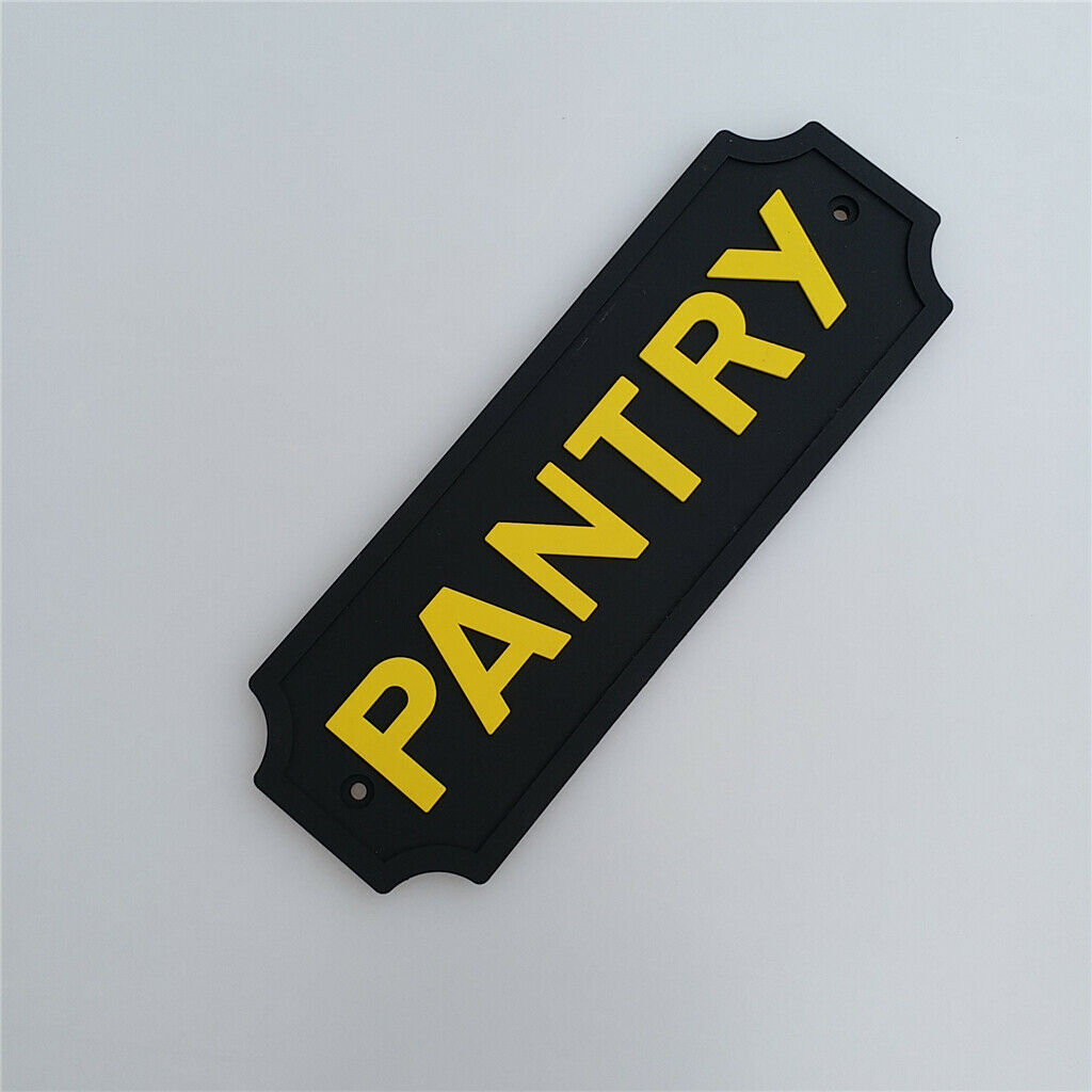 Black Statement Plaque Garden Wall Door Sign PANTRY